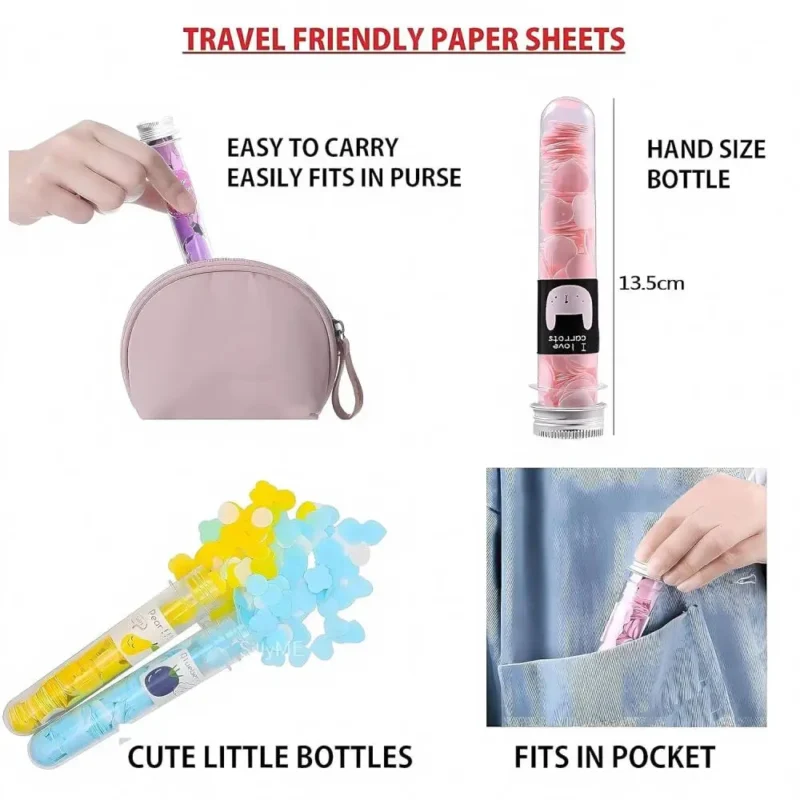 Kydoos Portable Dissolvable Paper Soap Strips - 50 Sheets Travel Essentials for Kids & Adults _ Compact, Hygienic, and Fragrant Soap for Camping, Outdoor, and Daily Use (Assorted Scents)