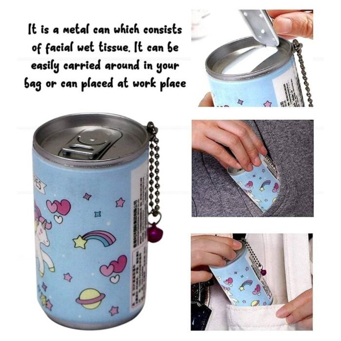 Portable Wet Wipes Tissue Canister _ Compact Cleaning Wipes for Face & Body _ Travel-Friendly for Kids, Women & Men _ Multipurpose Hygienic Tissues - 30 Wipes Pack