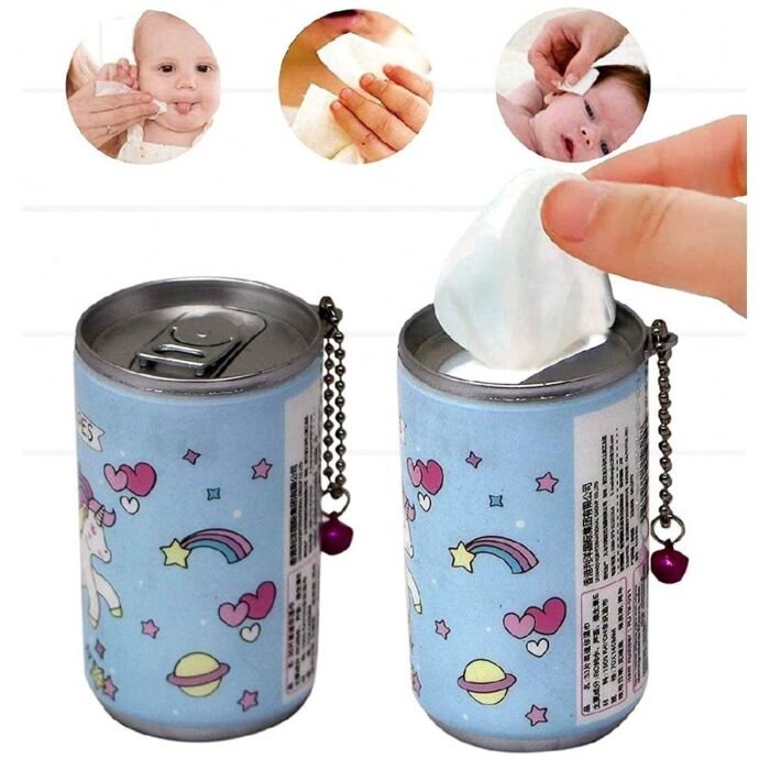 Portable Wet Wipes Tissue Canister _ Compact Cleaning Wipes for Face & Body _ Travel-Friendly for Kids, Women & Men _ Multipurpose Hygienic Tissues - 30 Wipes Pack
