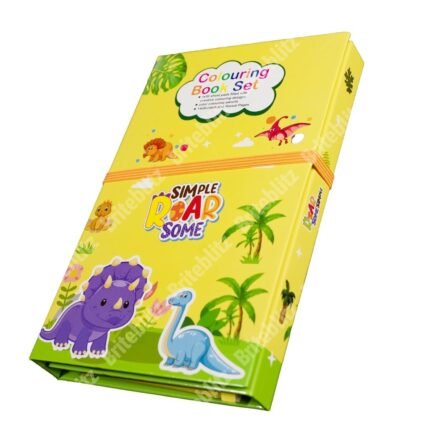 Kydoos Kids Dinosaur Coloring Book Set with 8 Double-Sided Pencils